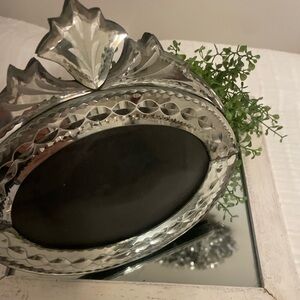 Elegant Silver picture frame Mirror Decor